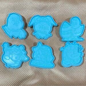 Easter cookie cutters stamps set of 6